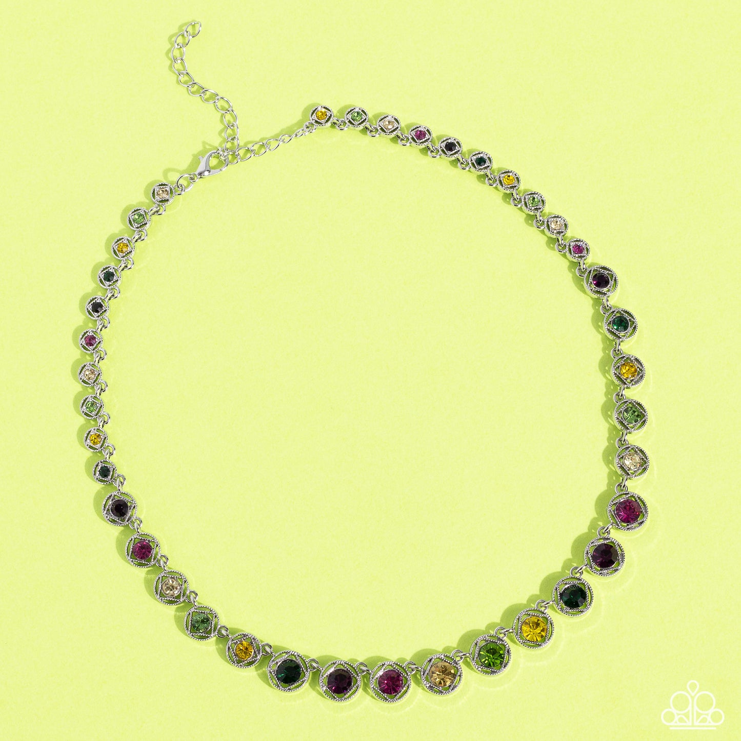 Kaleidoscope Charm - Multi Paparazzi Life of the Party Necklace