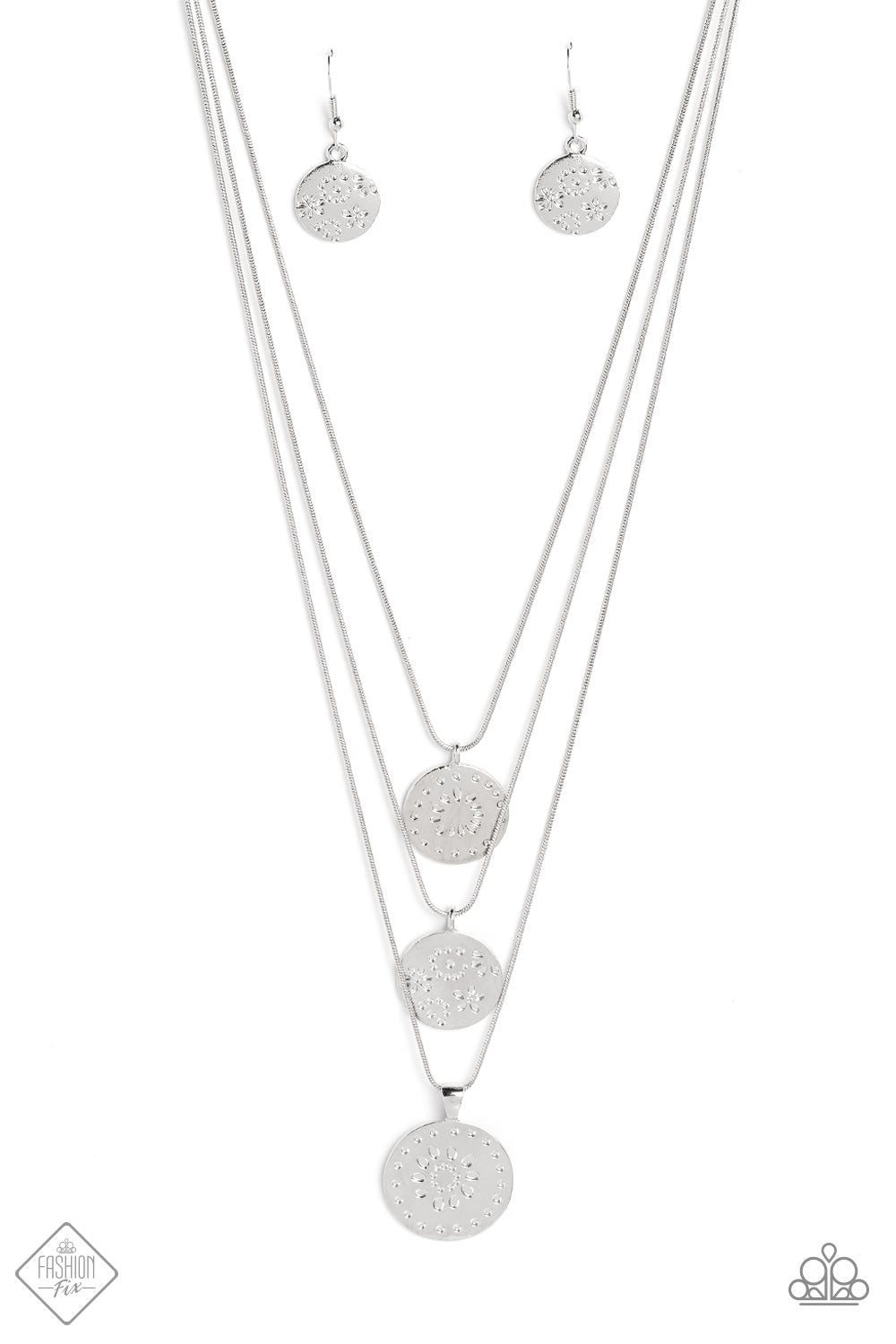 Caviar Charm Silver Paparazzi Fashion Fix Necklace