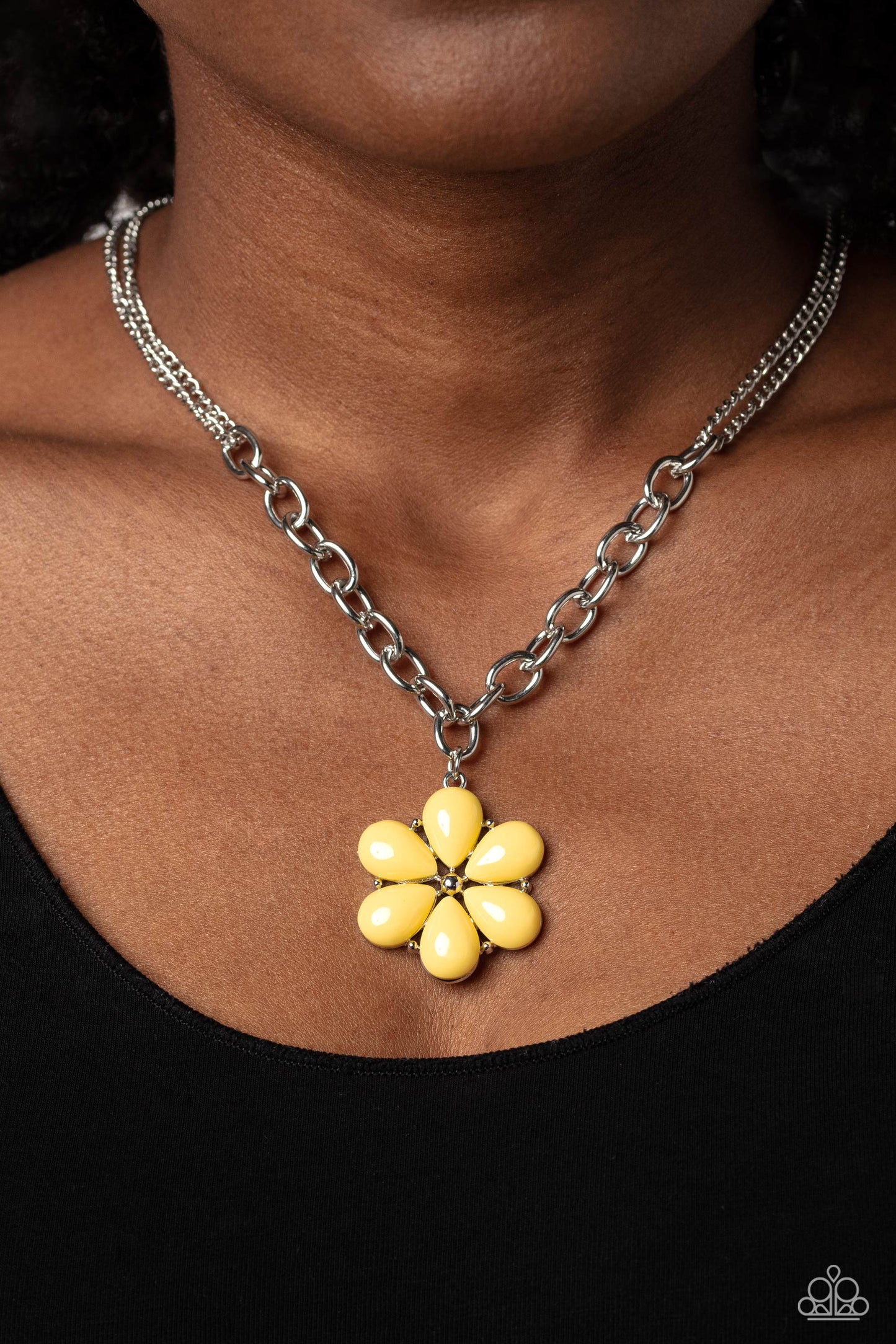 Dazzling Dahlia - Yellow Paparazzi Necklace