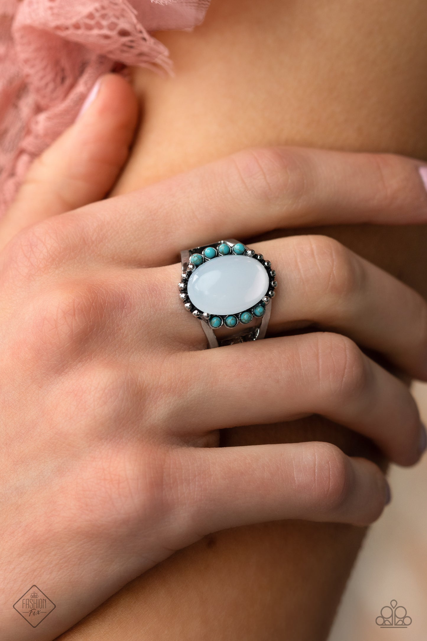 Captivating Cowboy Blue Paparazzi Fashion Fix Ring