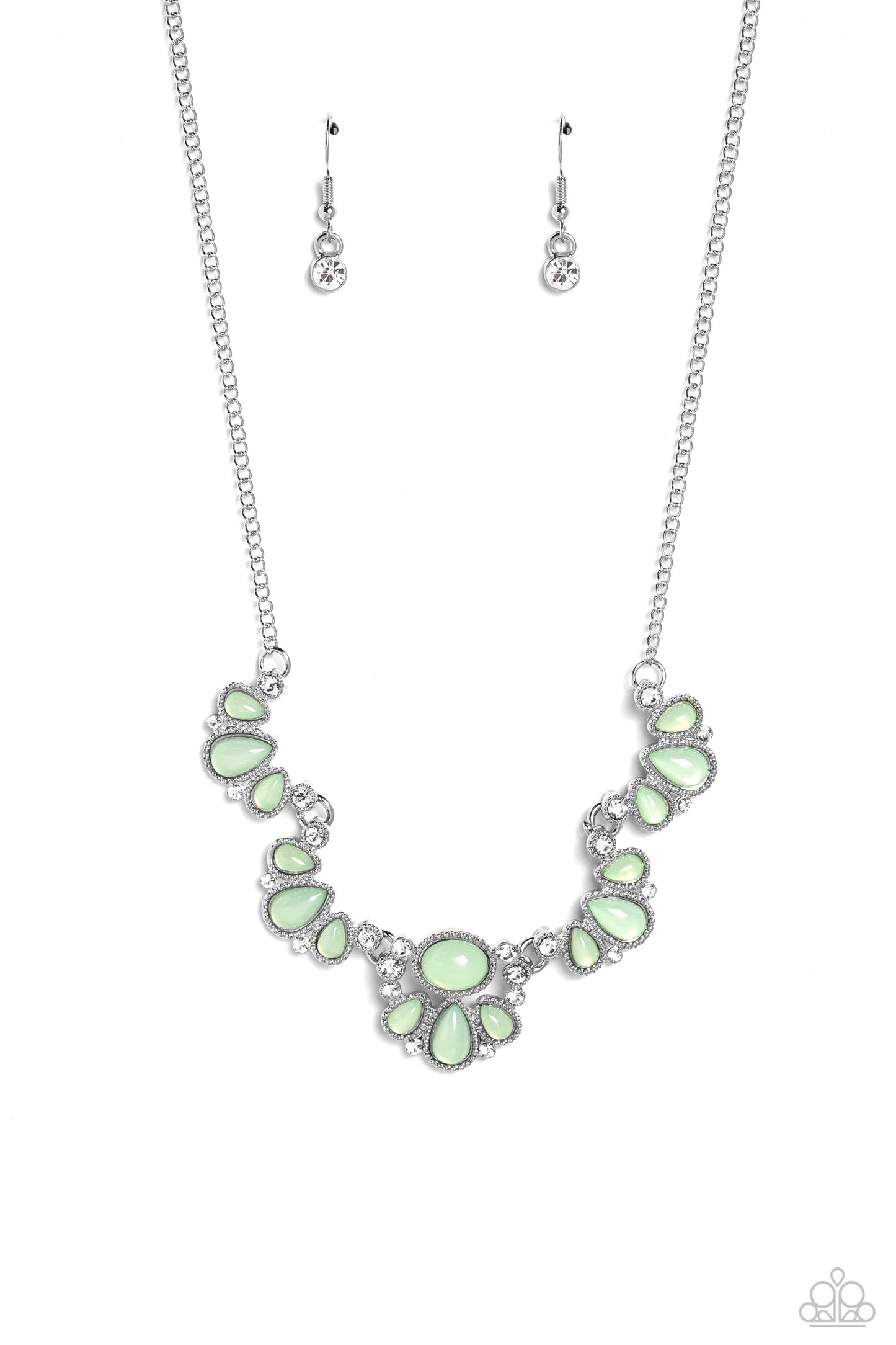 Dancing Dimension - Green Paparazzi Necklace
