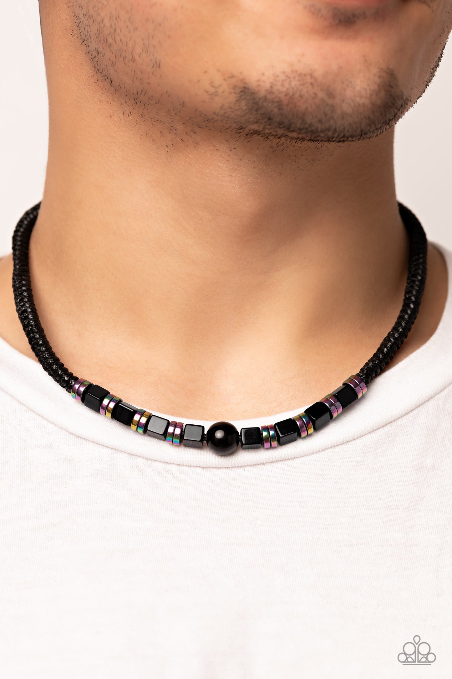 Oil Spill Orbit - Black Paparazzi Urban Necklace