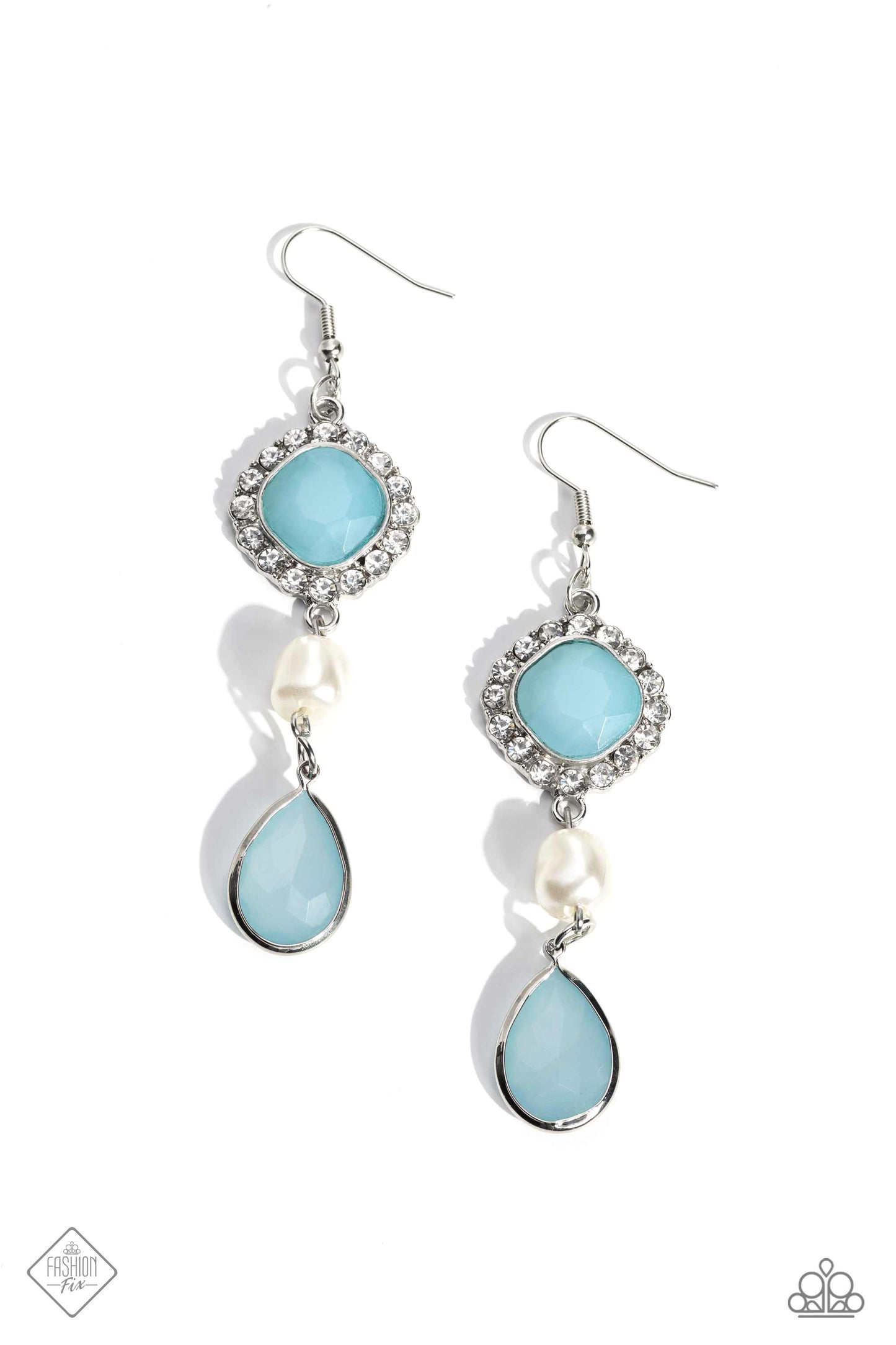 European Energy Blue Paparazzi Fashion Fix Earrings