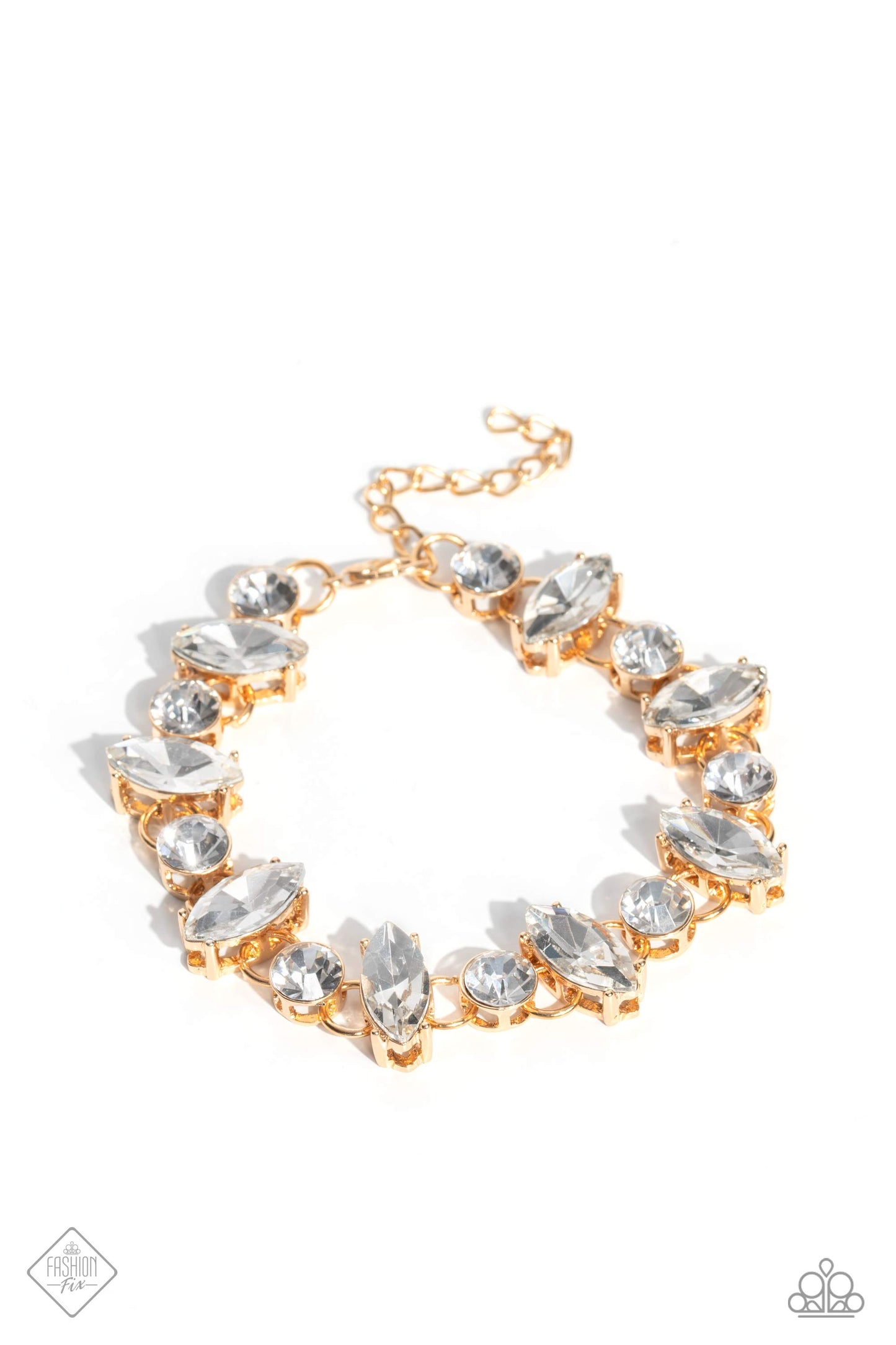 Exclusively Extravagant Gold Paparazzi Fashion Fix Bracelet