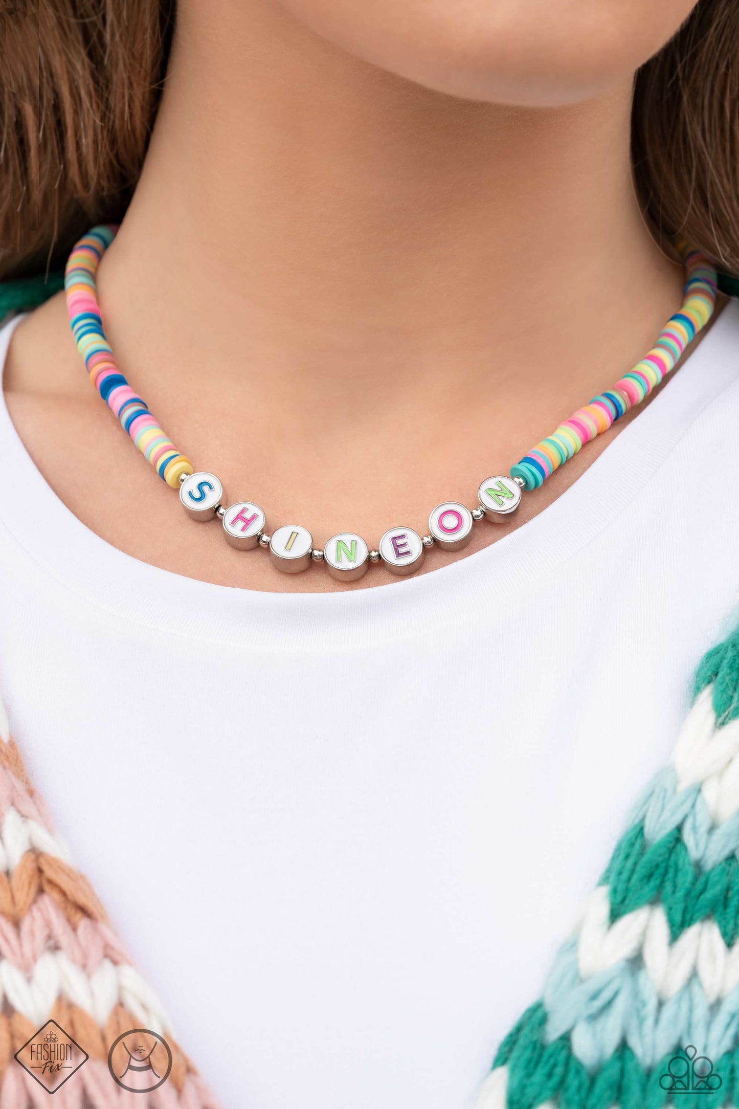 Psychedelic Glow Multi Paparazzi Fashion Fix Choker Necklace