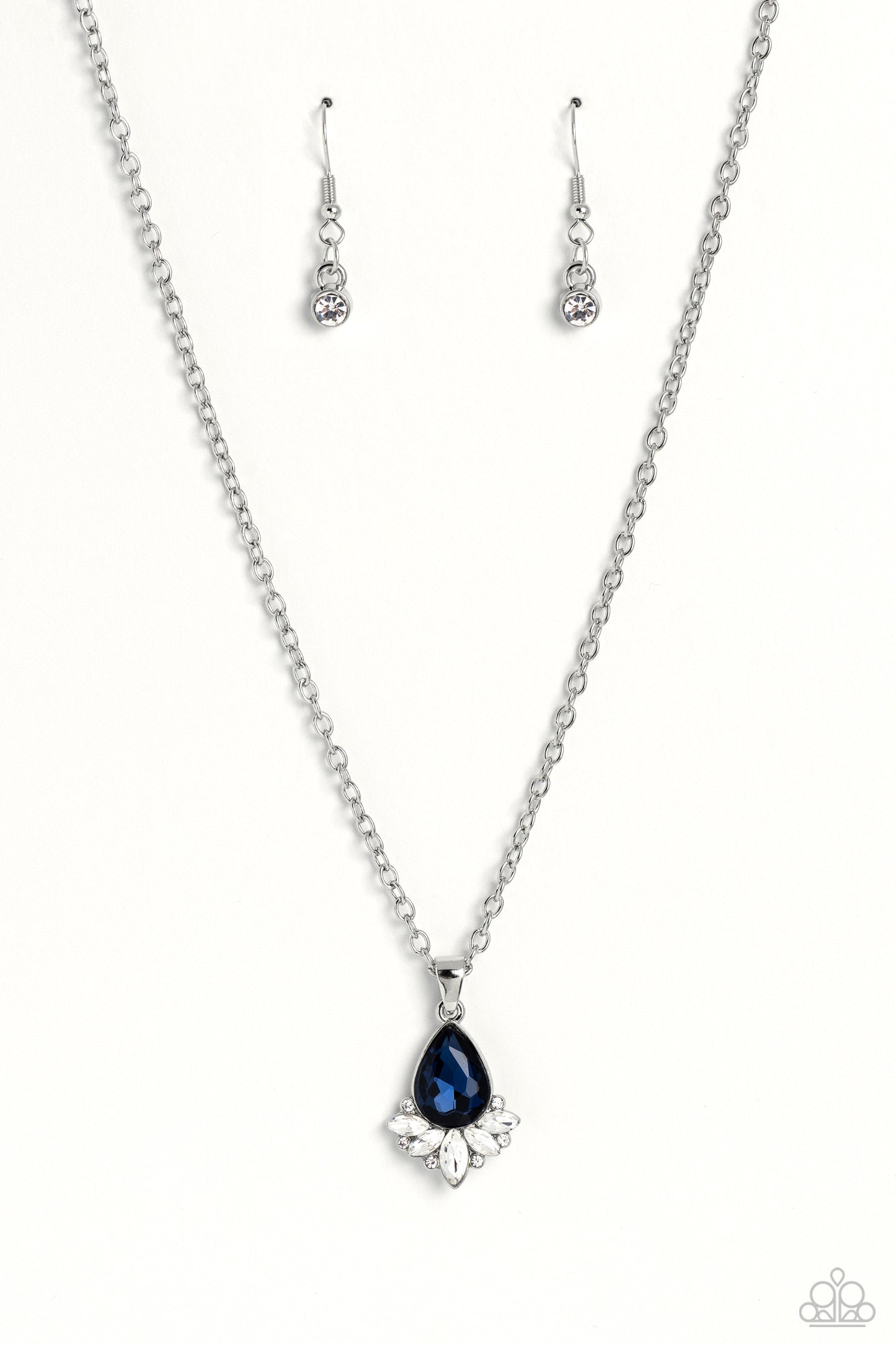 Fancy Fringe - Blue Necklace