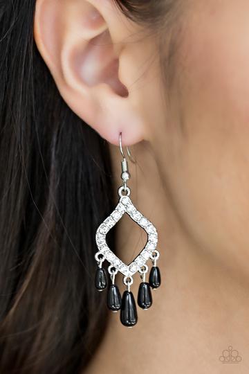 Divinely Diamond - Black Paparazzi Earrings