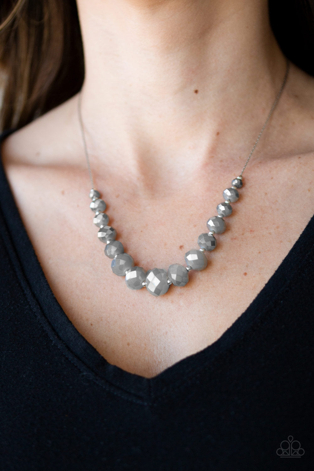 Crystal Carriages - Silver Paparazzi Necklace
