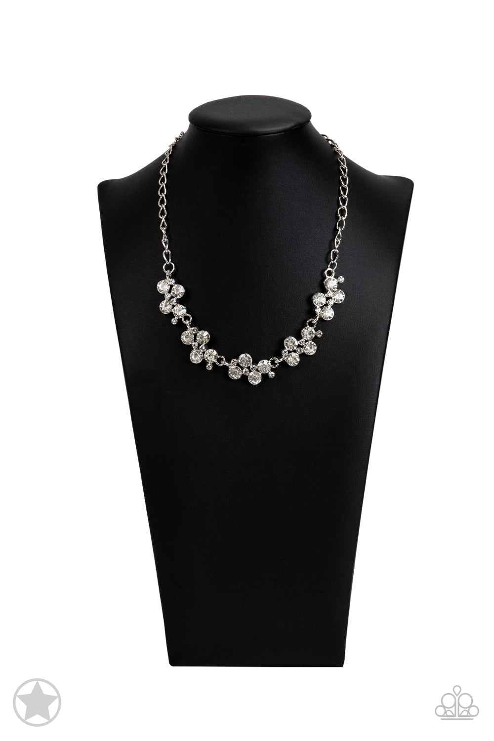 Hollywood Hills White Paparazzi Blockbuster Necklace