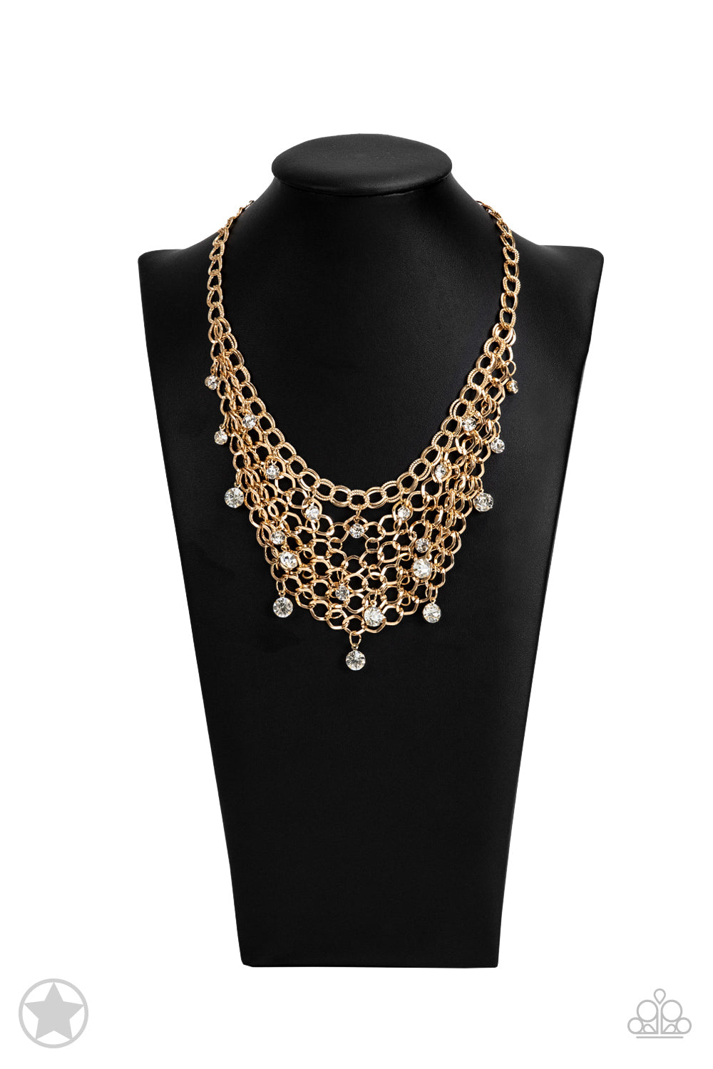 Fishing for Compliments - Gold Paparazzi Blockbuster Necklace