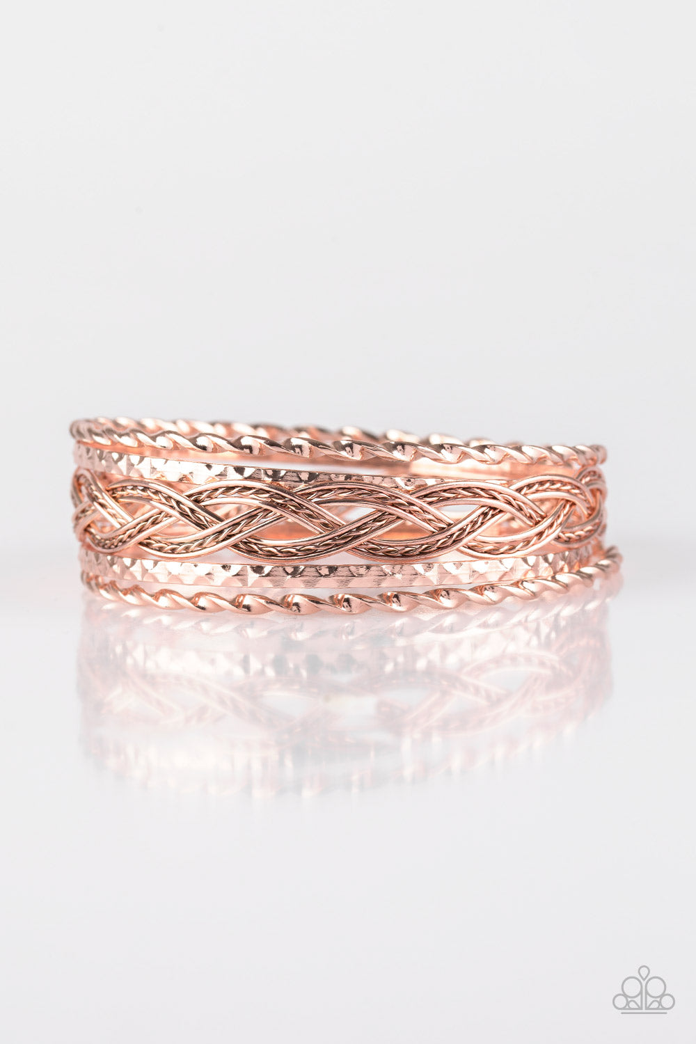 Straight Street - Rose Gold Paparazzi Bracelet