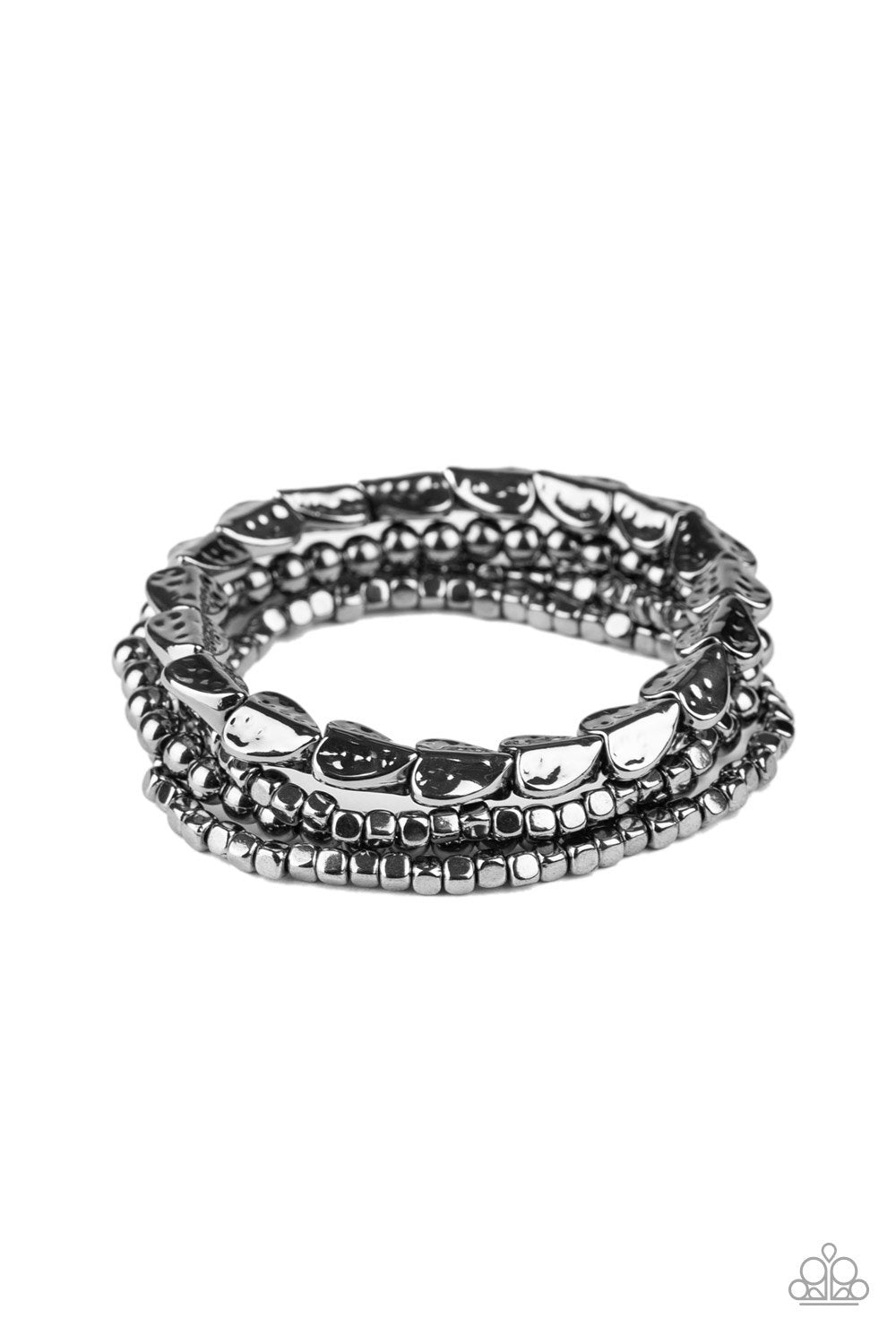 Ancient Heirloom - Black Gunmetal Paparazzi Bracelet