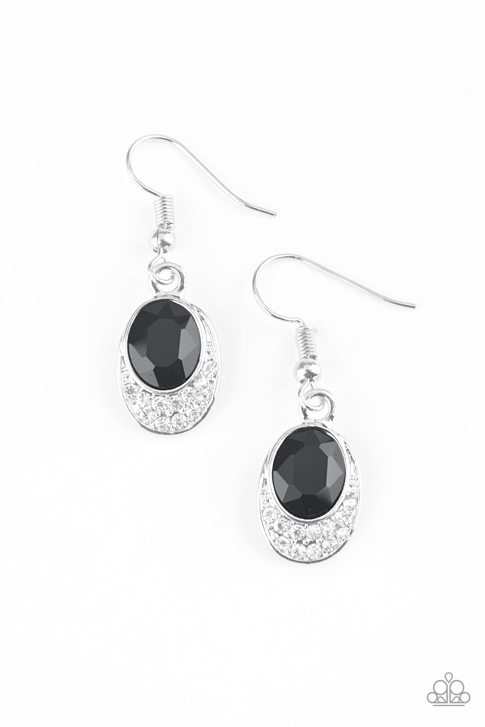 Paparazzi As Humanly POSH-ible Black Earrings