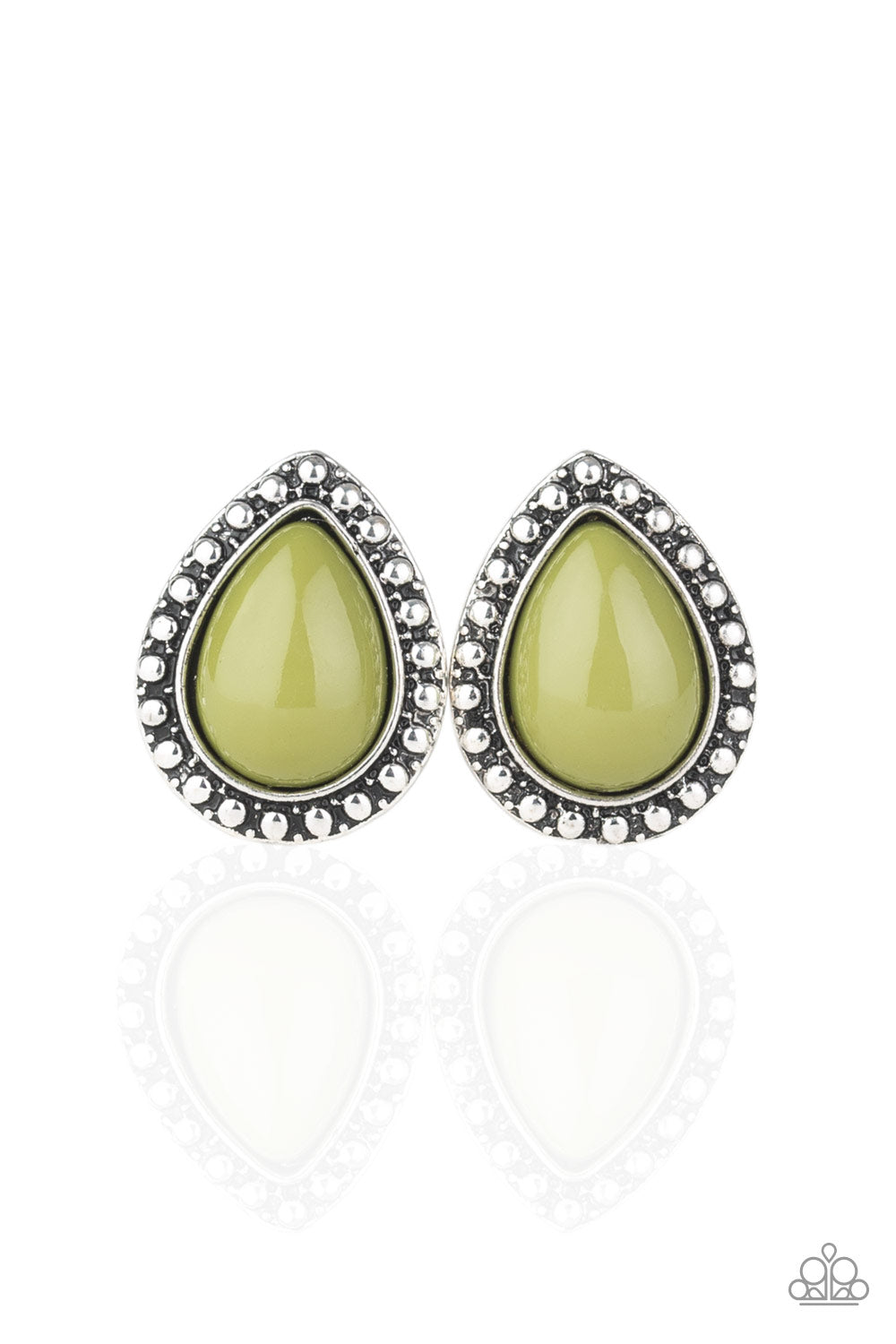 Boldly Beaded Green Paparazzi Earrings