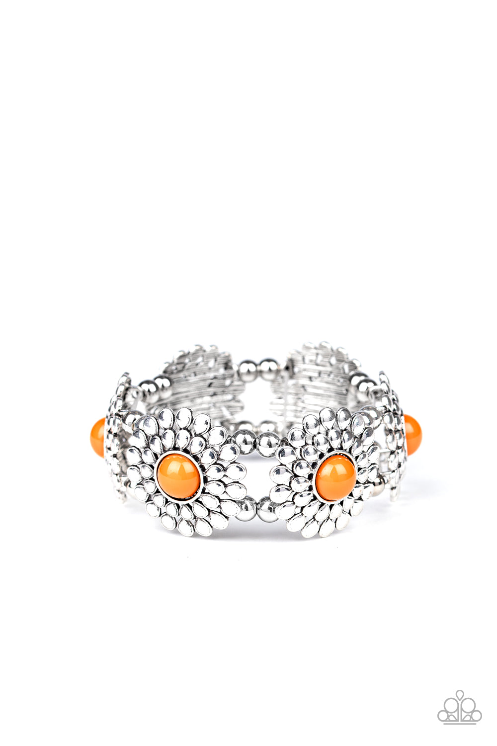 Bountiful Blossoms Orange Paparazzi Bracelet