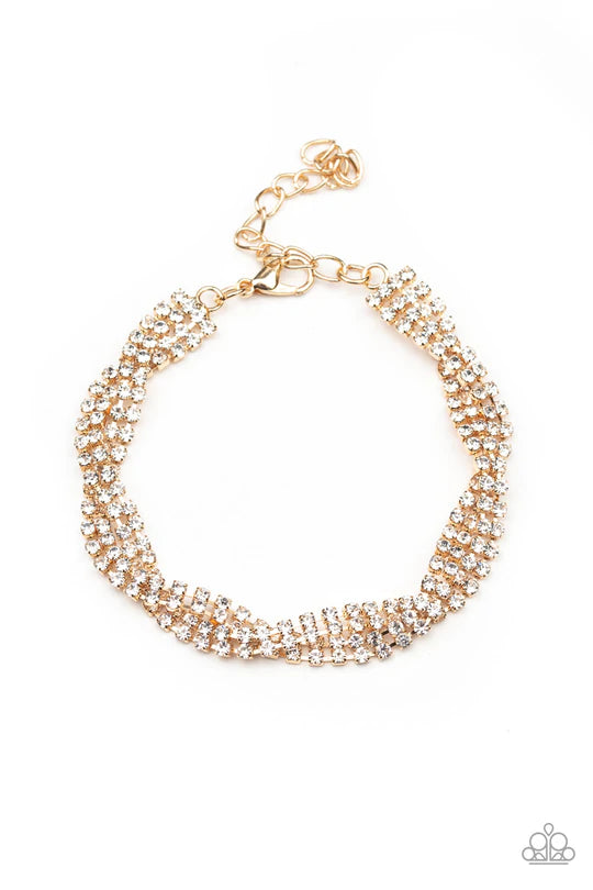 Braided Twilight - Gold Paparazzi Bracelet