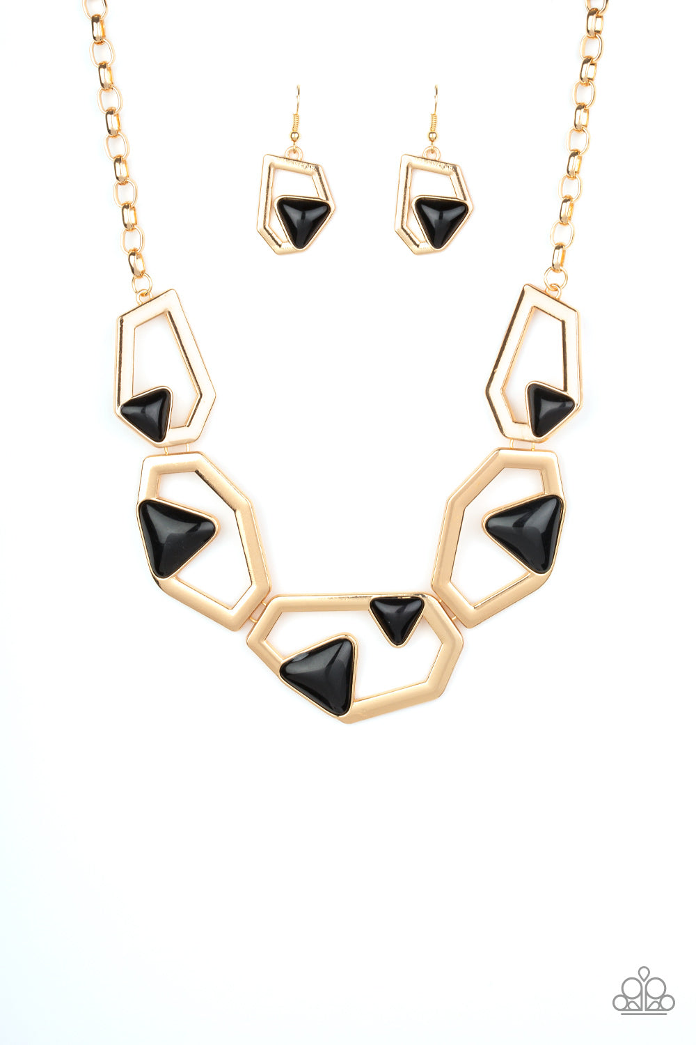 GEO-ing, GEO-ing, Gone - Gold Paparazzi Necklace