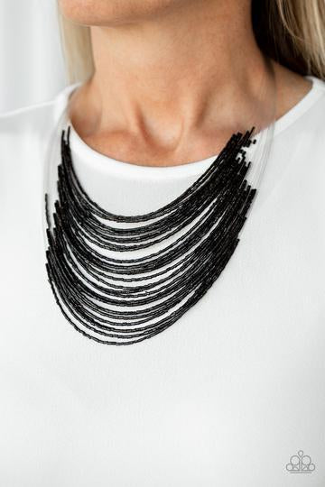 Catwalk Queen Black Paparazzi Necklace