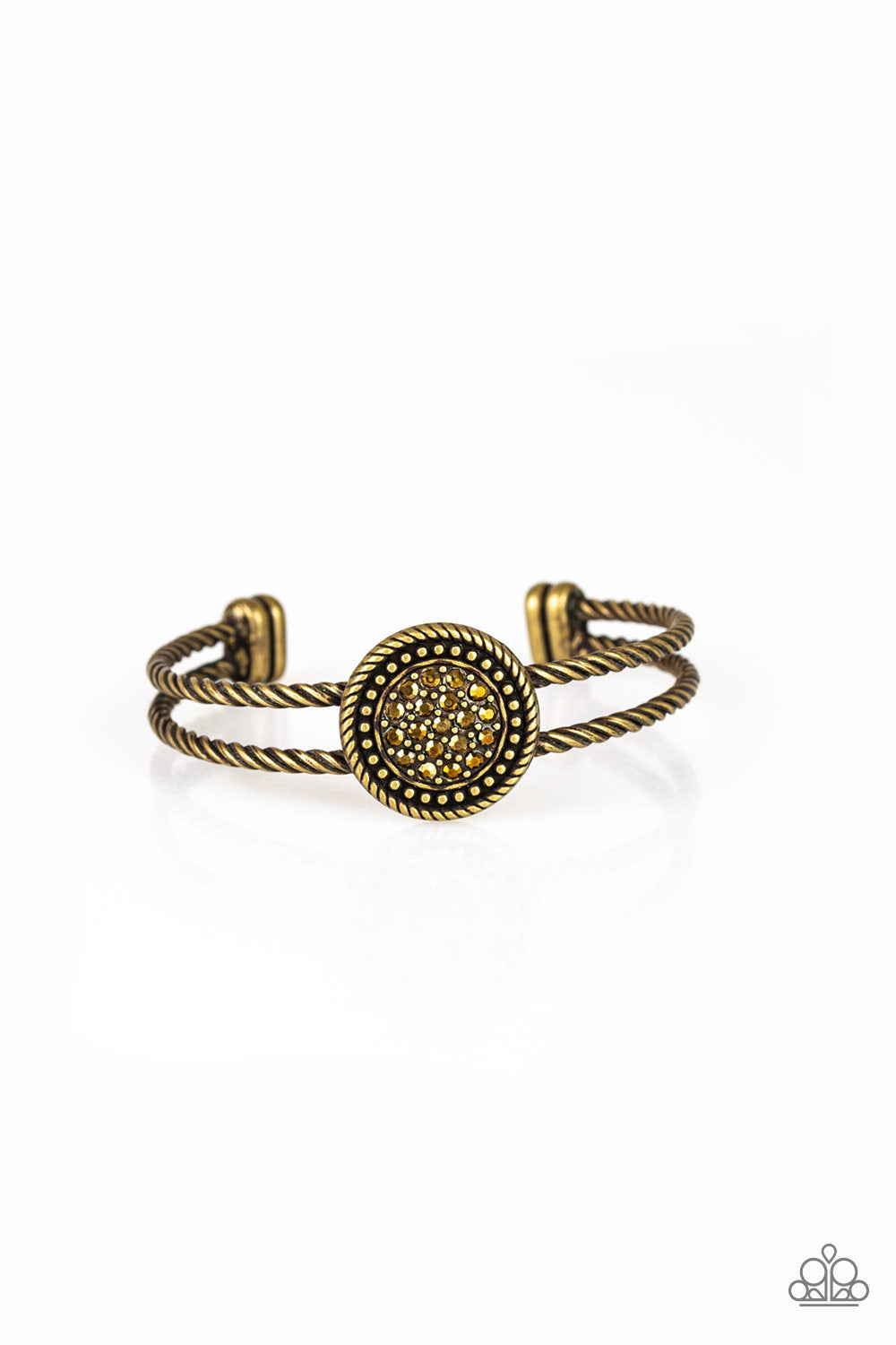 Paparazzi Definitely Dazzling - Brass Cuff Bracelet
