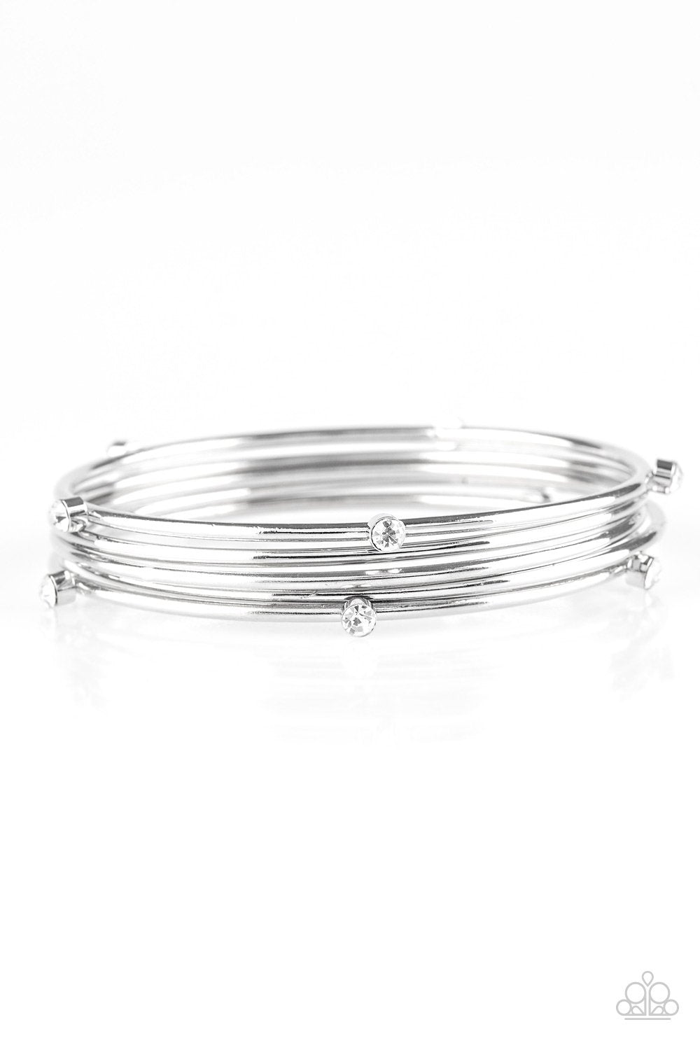 Delicate Decadence - White Paparazzi Bracelet