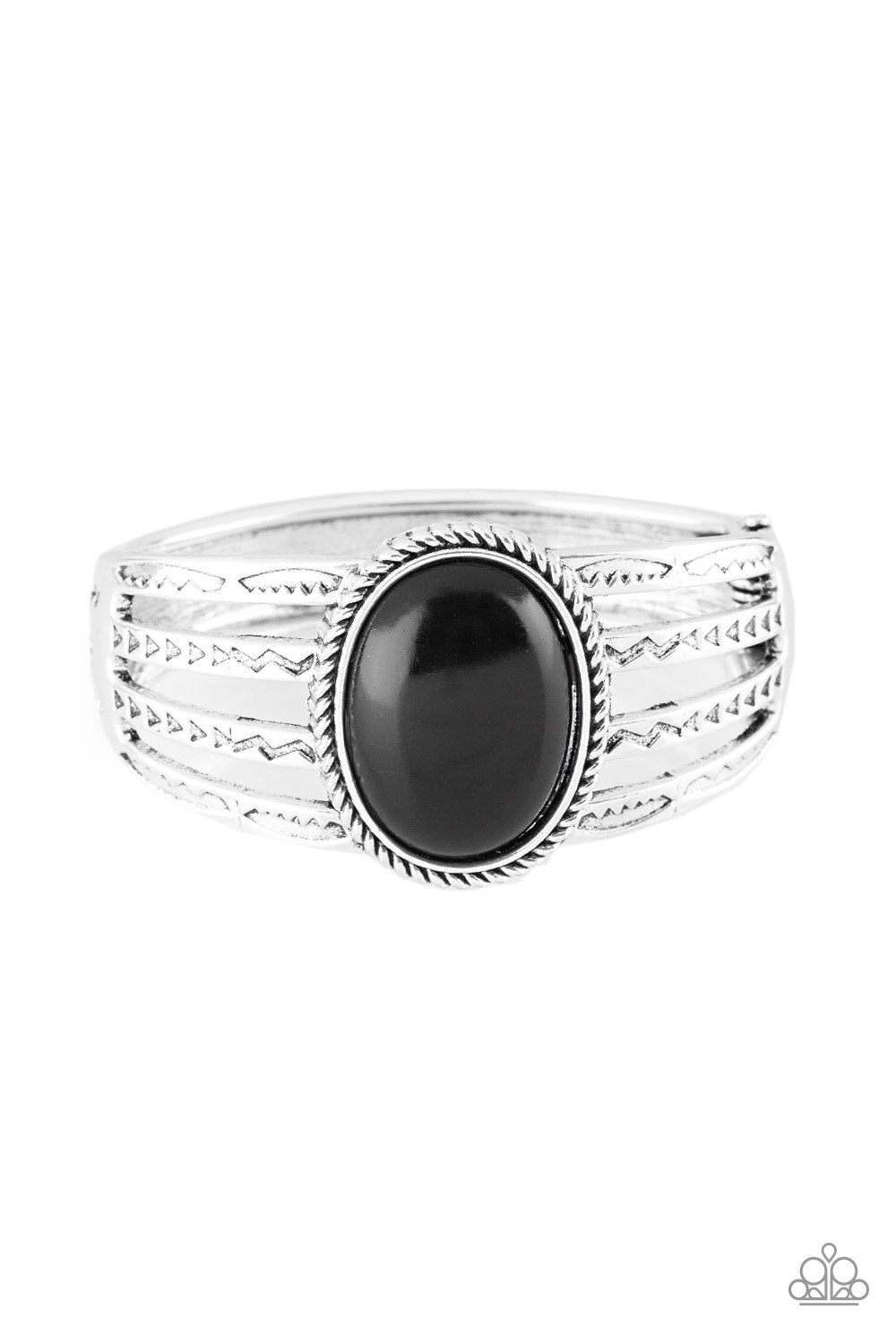 Paparazzi Desert Glyphs Black Cuff Bracelet