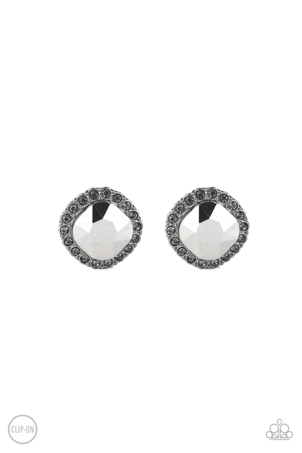 Paparazzi Diamond Duchess Black Clip-on Earrings