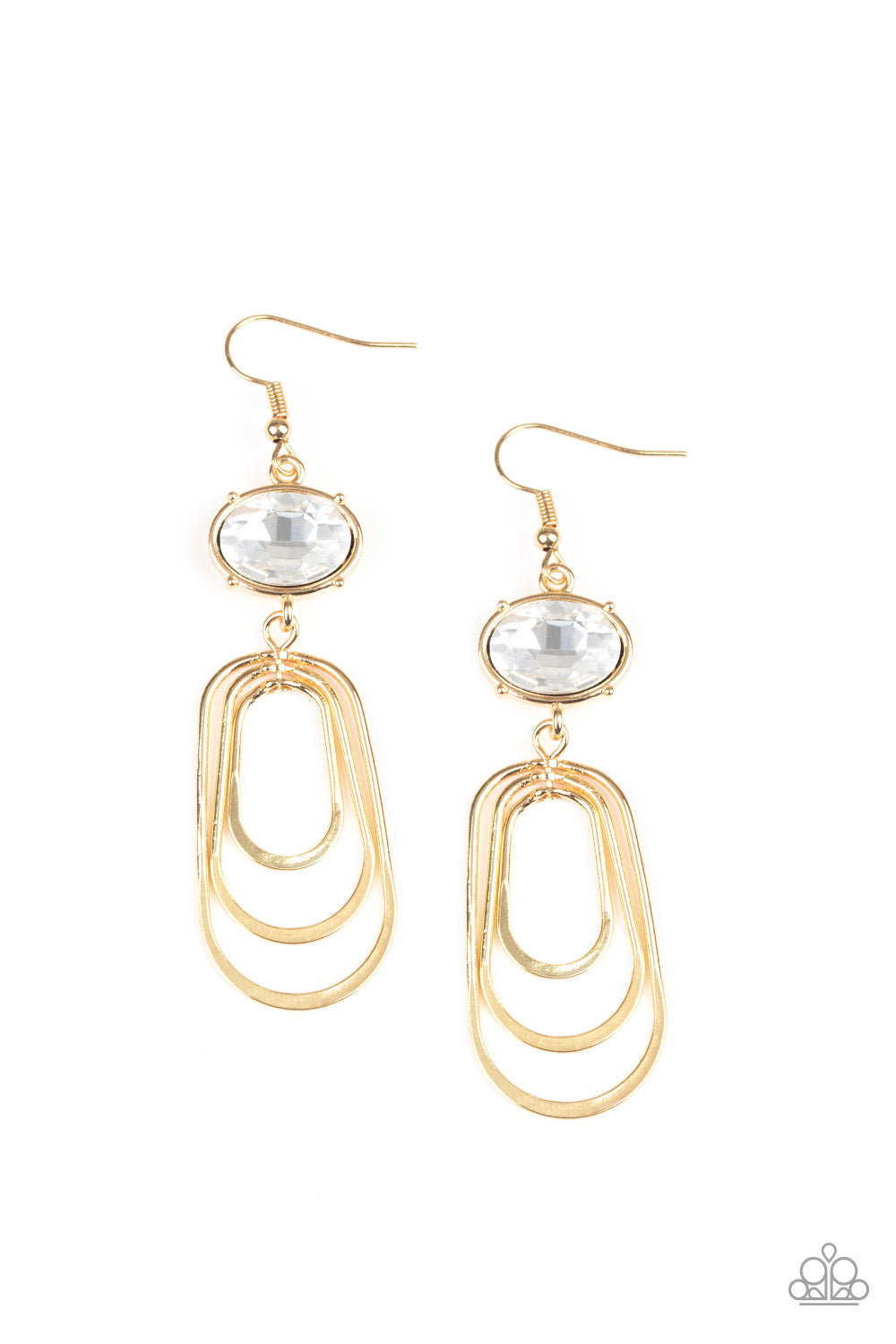 Paparazzi Drop-Dead Glamorous Gold Earrings