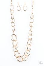 Elegantly Ensnared Gold Paparazzi Necklace