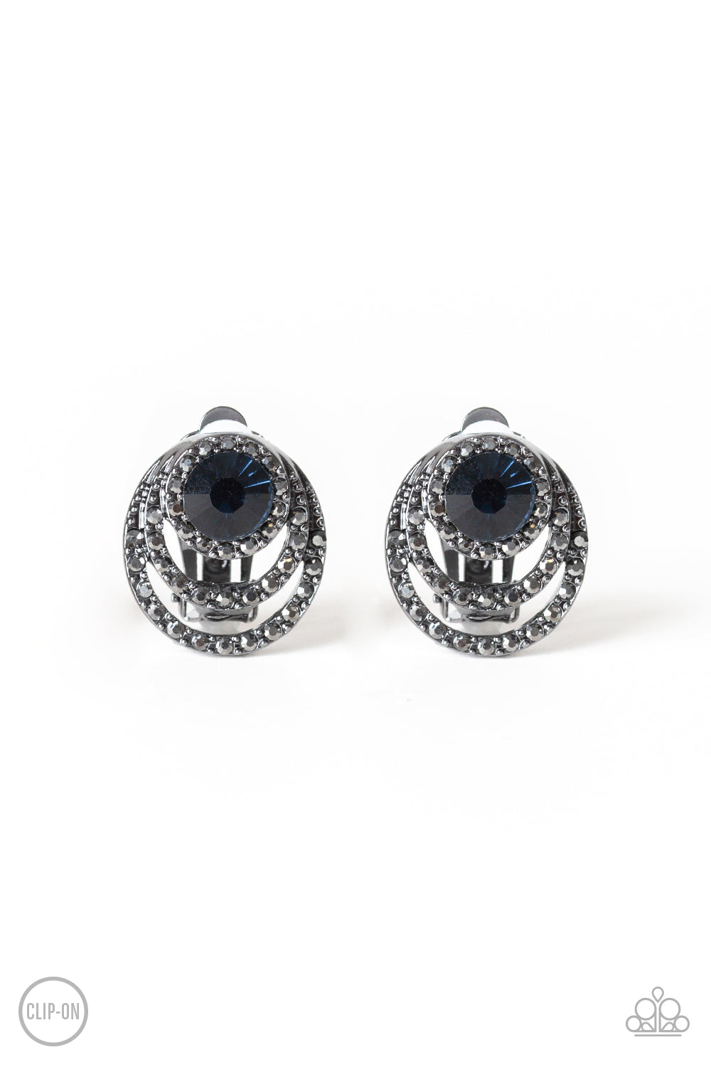 Epic Epiccenter Blue Paparazzi Clip-on Earrings