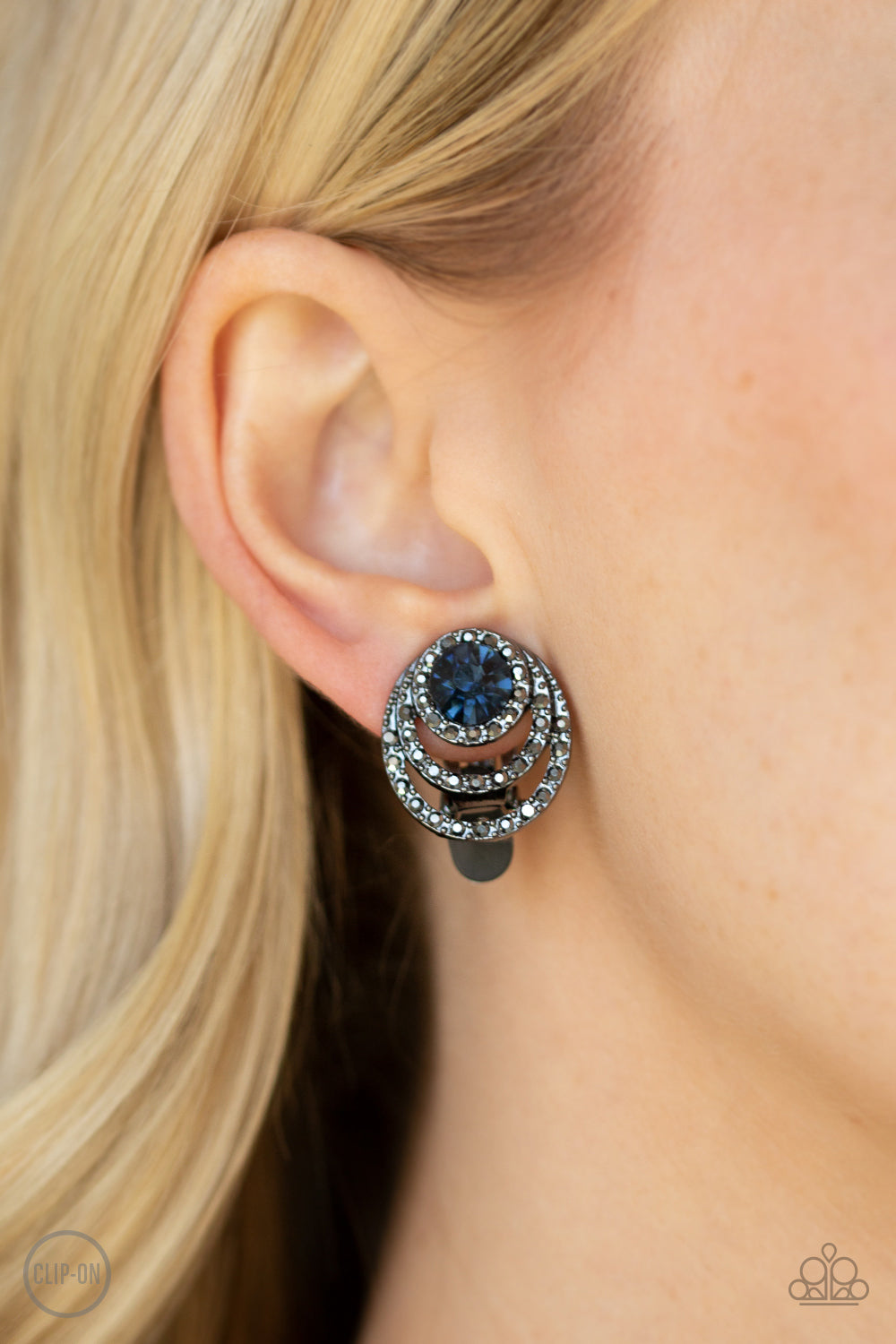 Epic Epiccenter Blue Paparazzi Clip-on Earrings