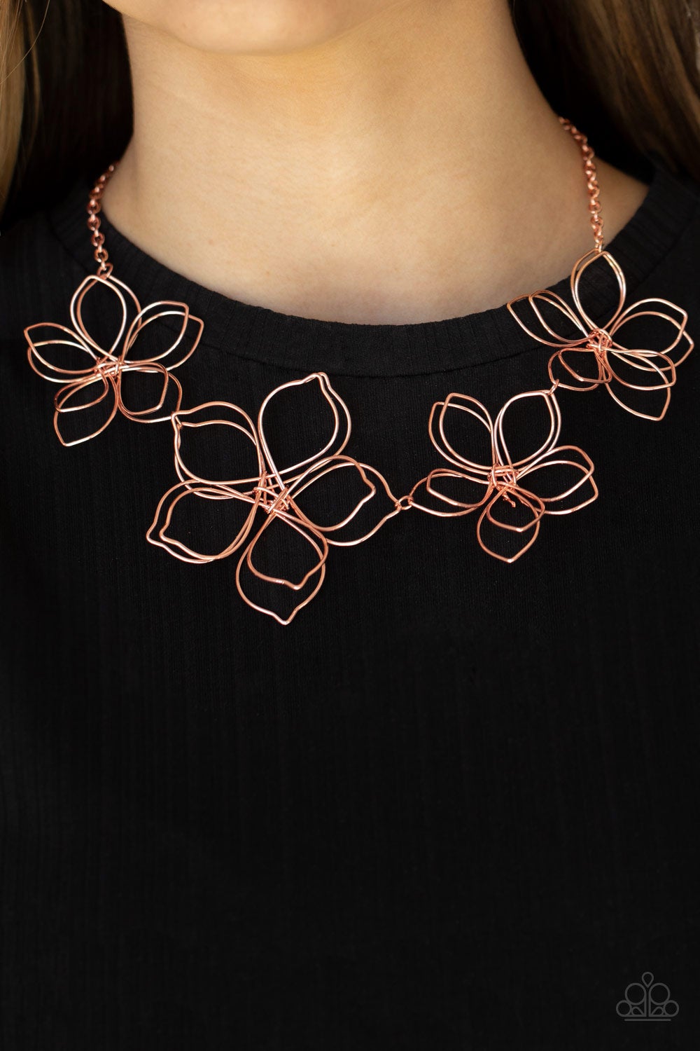 Flower Garden Fashionista Copper Paparazzi Necklace
