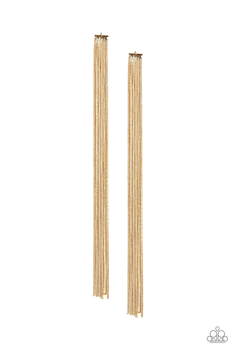 Head To Toe Dazzle - Gold Paparazzi Earrings