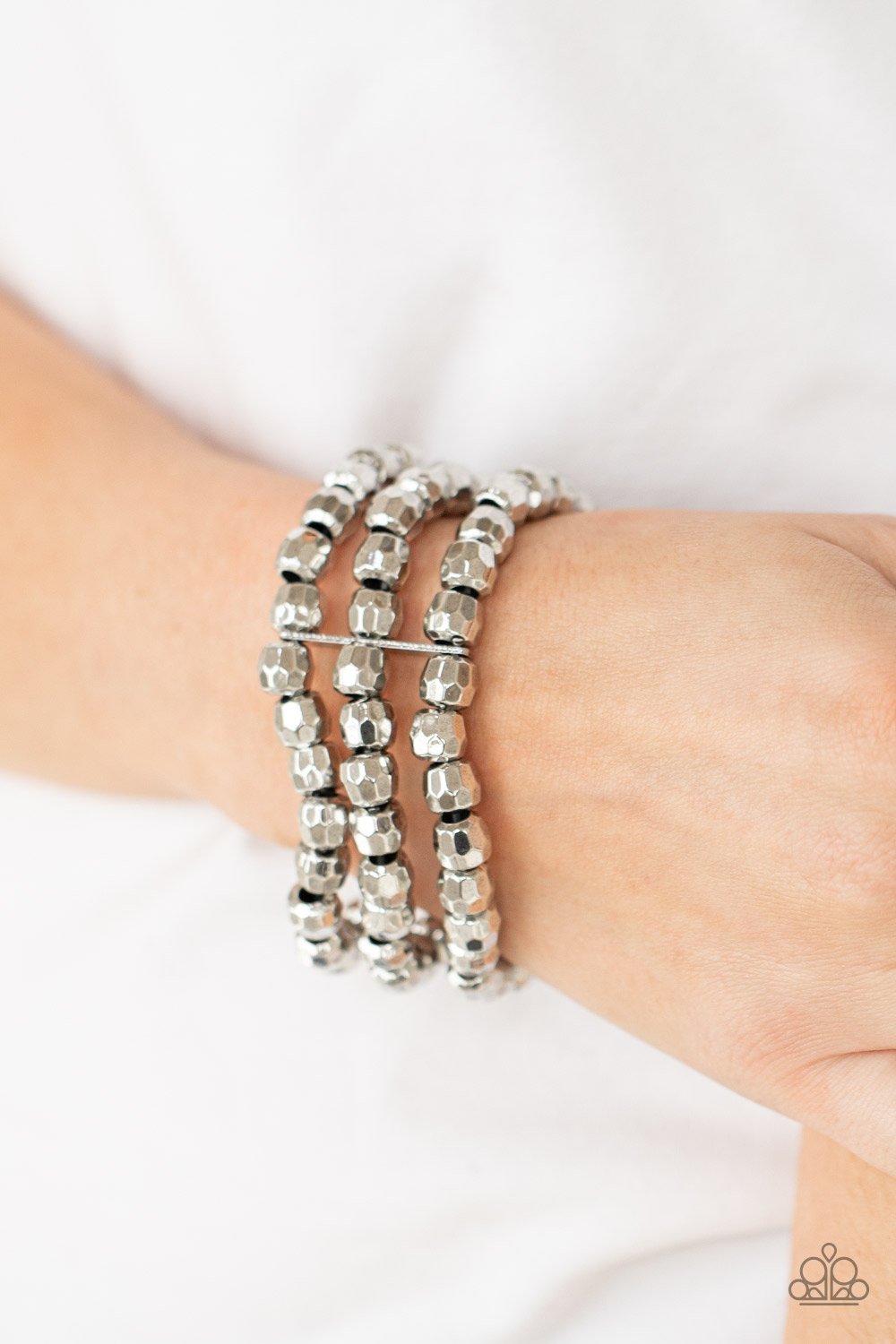 Magnetically Maven - Silver Paparazzi Bracelet