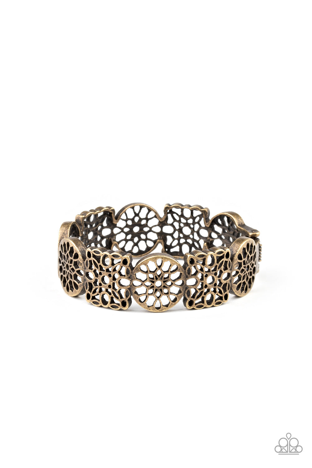 Paparazzi Mandala Mixer Brass Hinged Bracelet