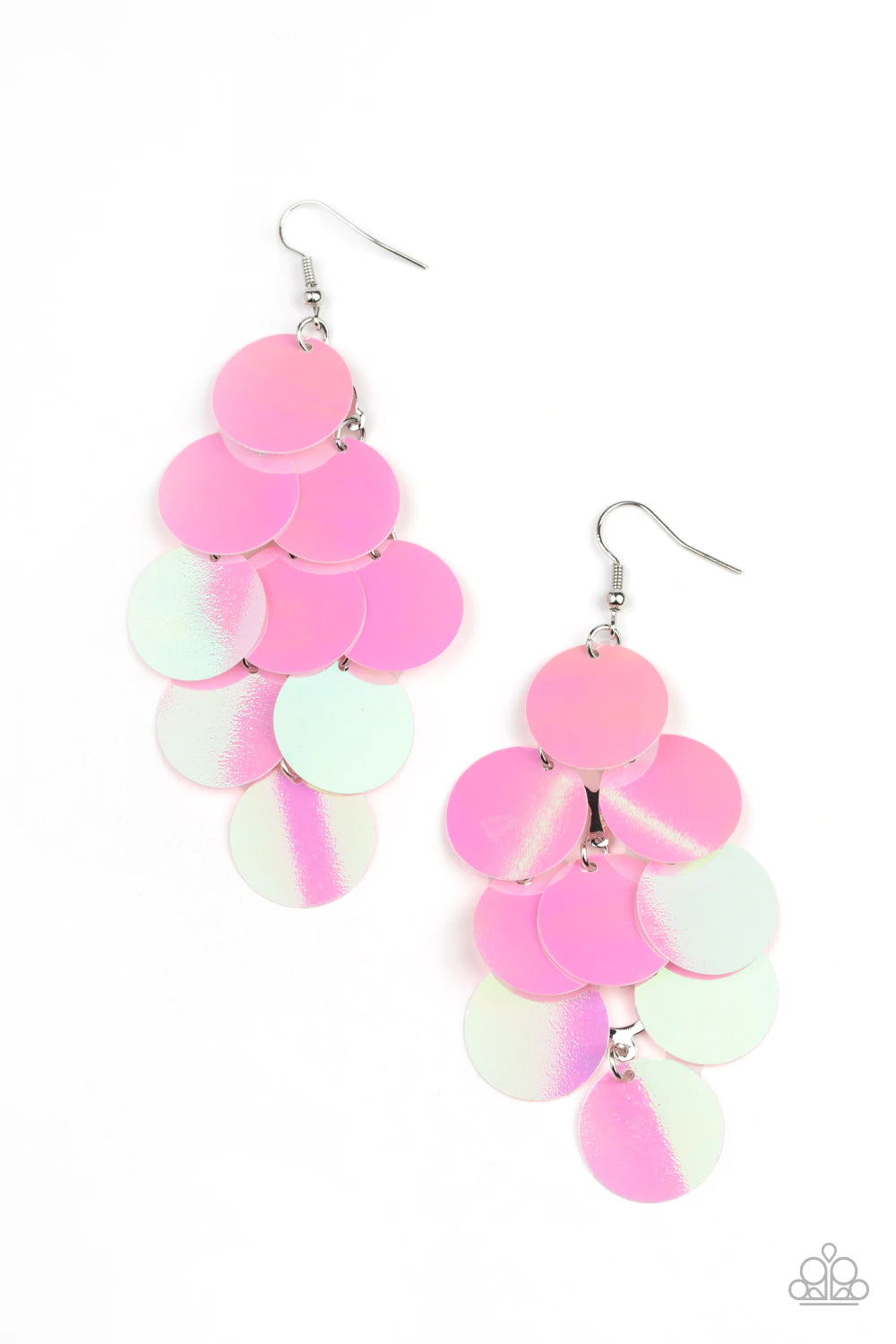 Mermaid Shimmer - Pink Paparazzi Earrings