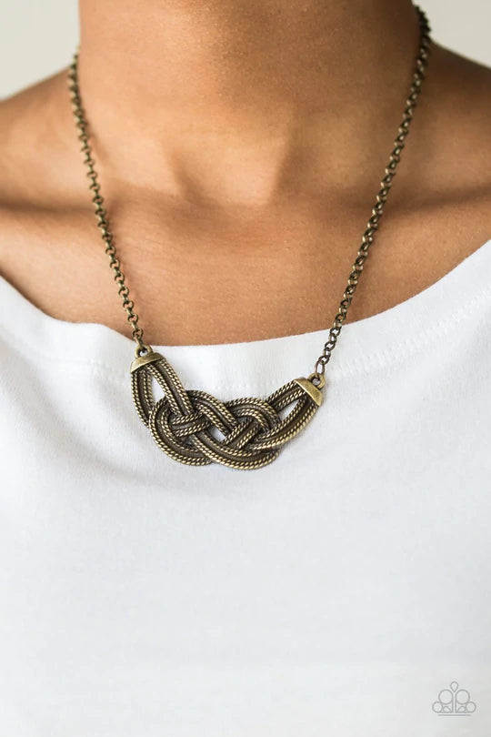 Nautically Naples - Brass Paparazzi Necklace