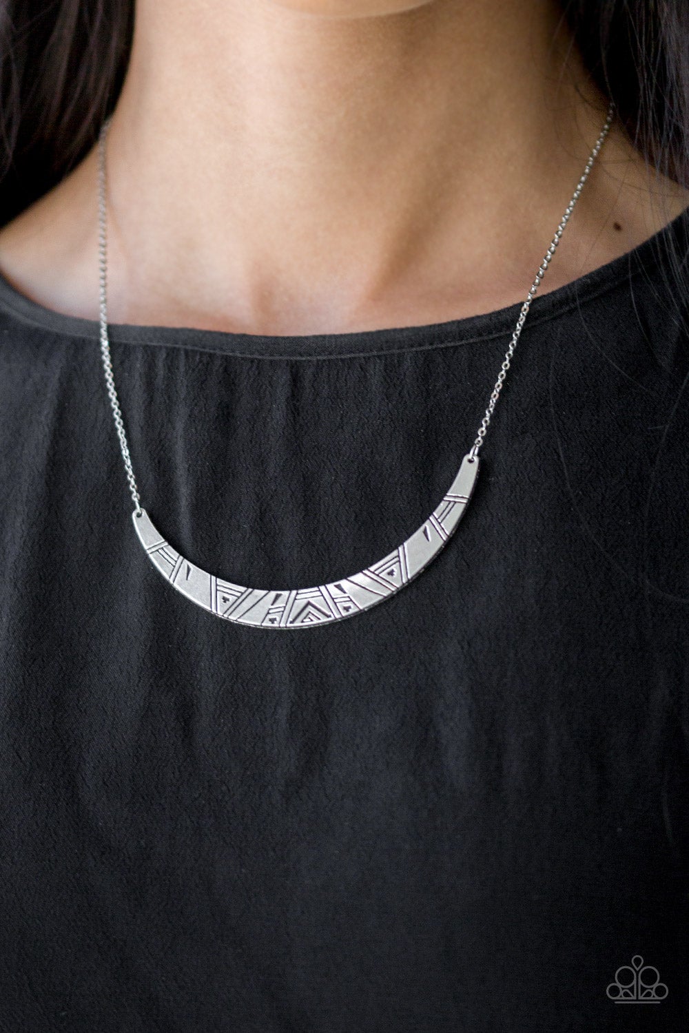 Howl at the Moon Silver Paparazzi Necklace