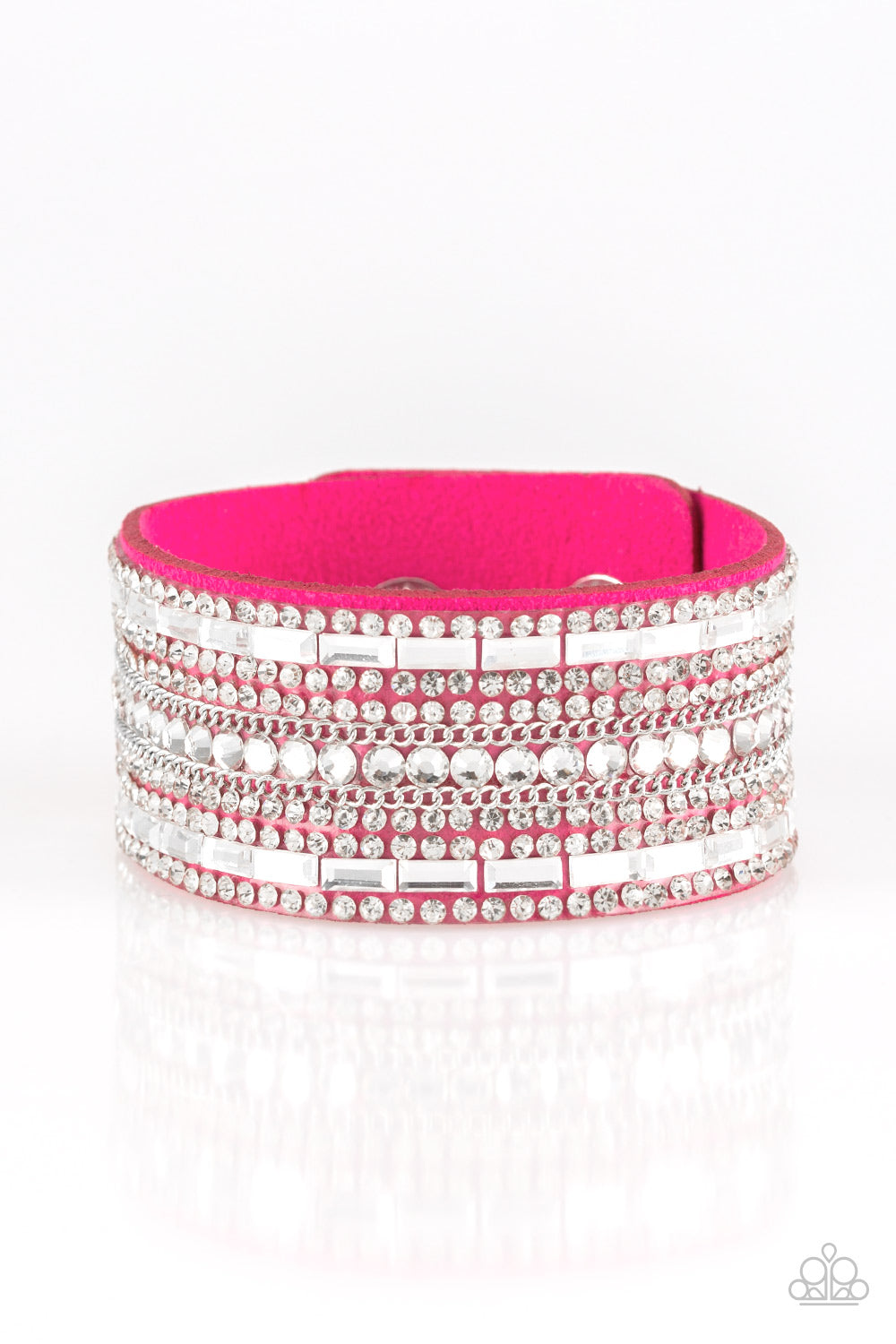 Paparazzi Rebel Radiance - Pink Suede Bracelet