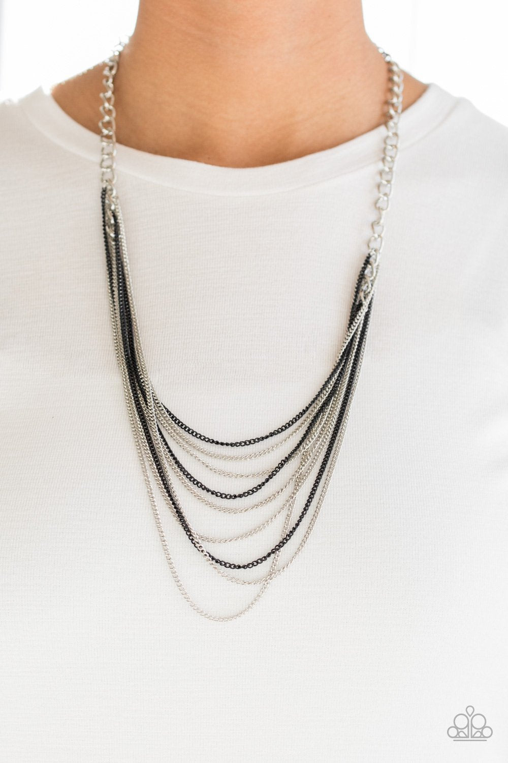Rebel Rainbow - Black Paparazzi Necklace