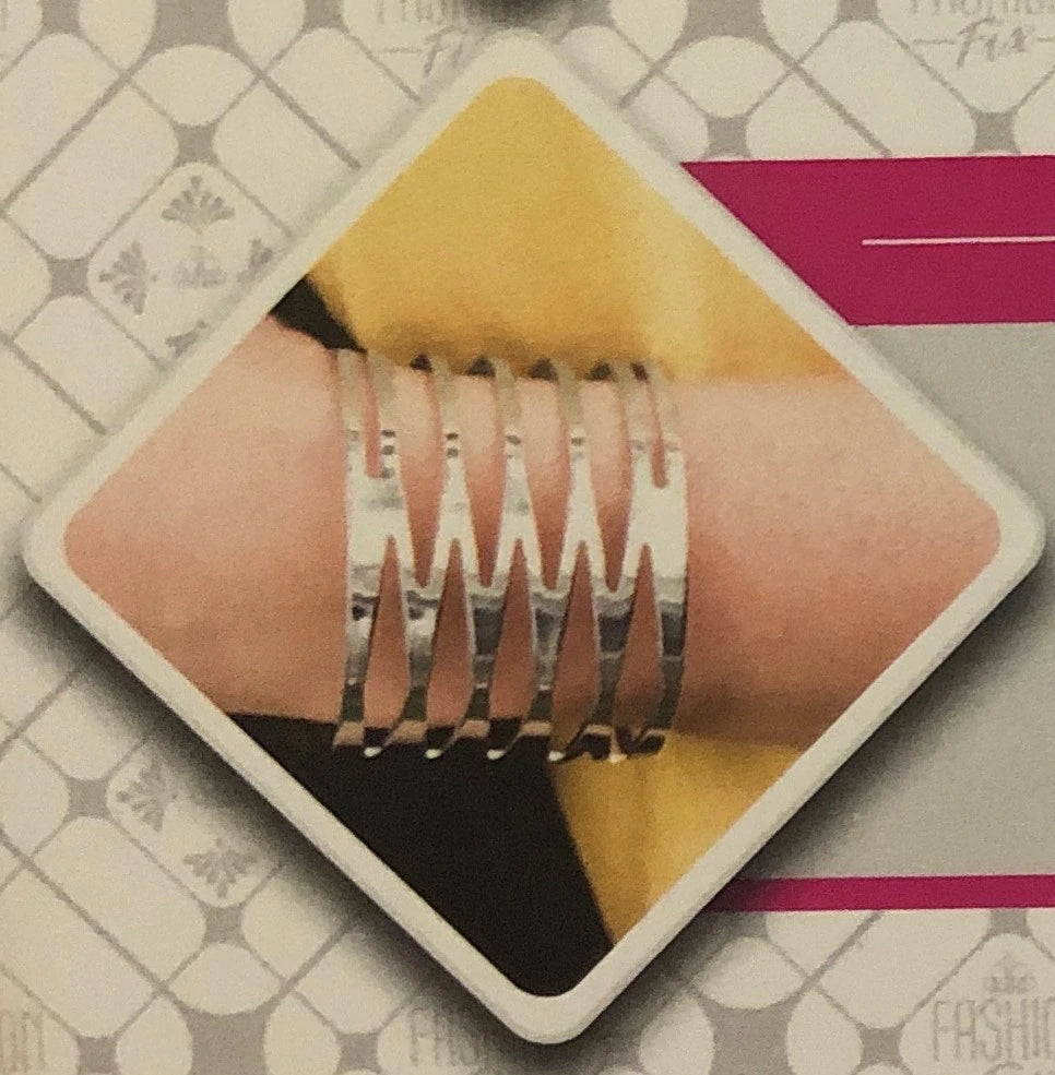 Keep Them On Edge - Silver Paparazzi Bracelet