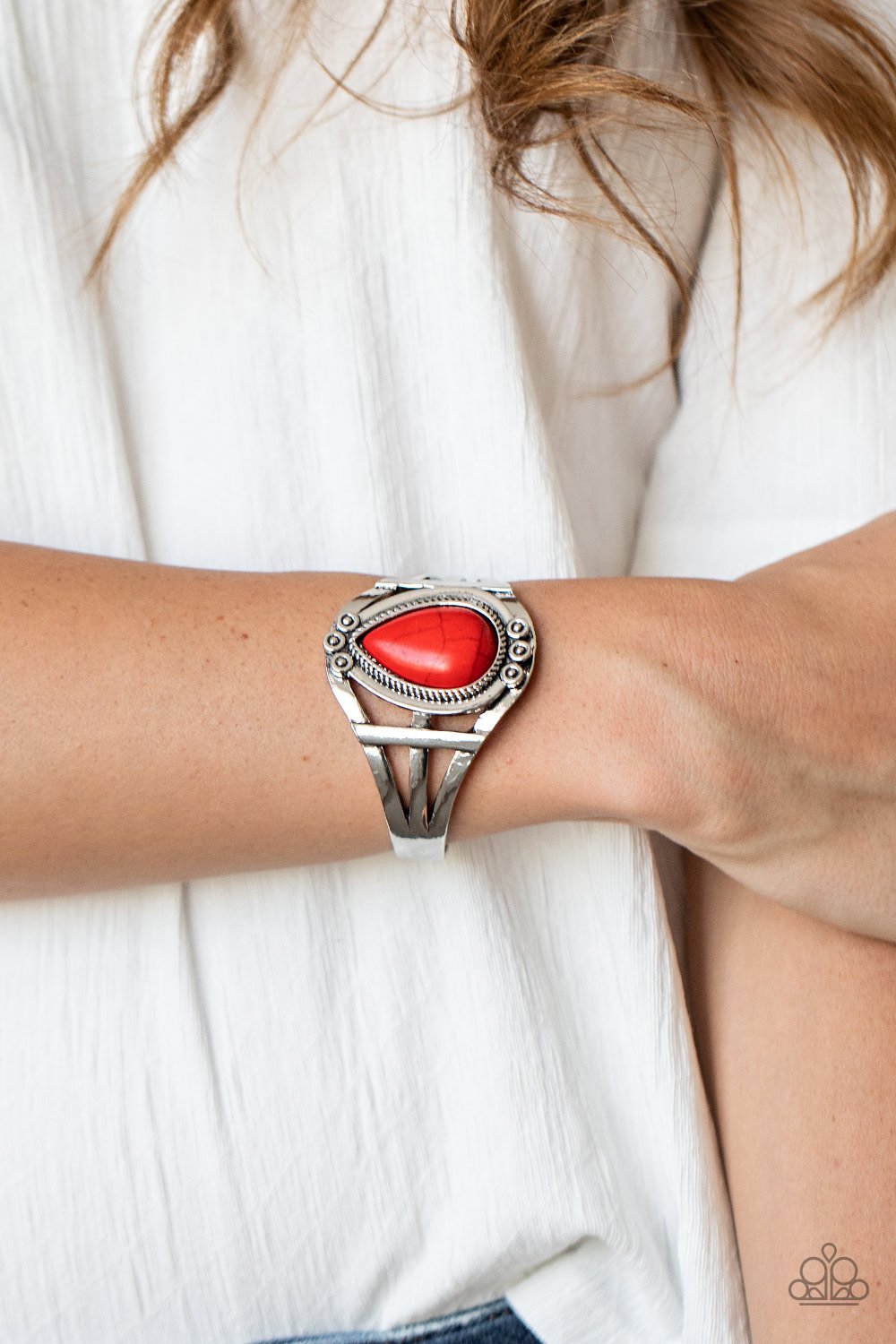 Sage Brush Beauty - Red Paparazzi Bracelet