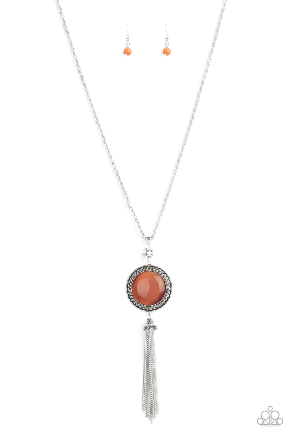 Paparazzi Serene Serendipity Orange Cat's Eye Moonstone Necklace