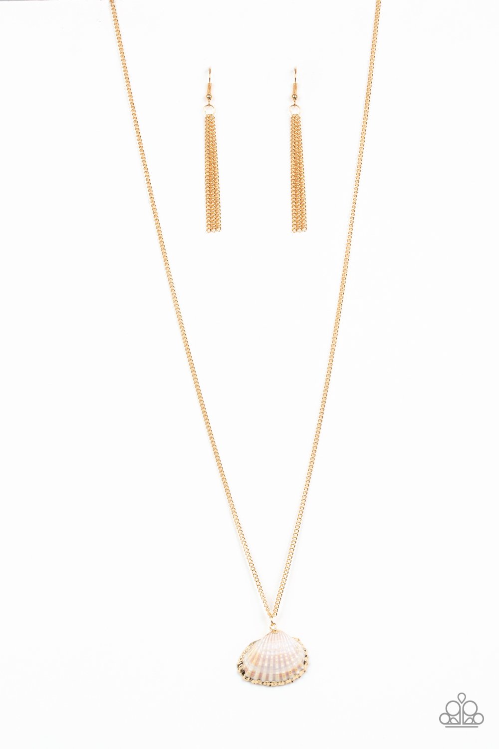 Show and SHELL Gold Paparazzi Necklace