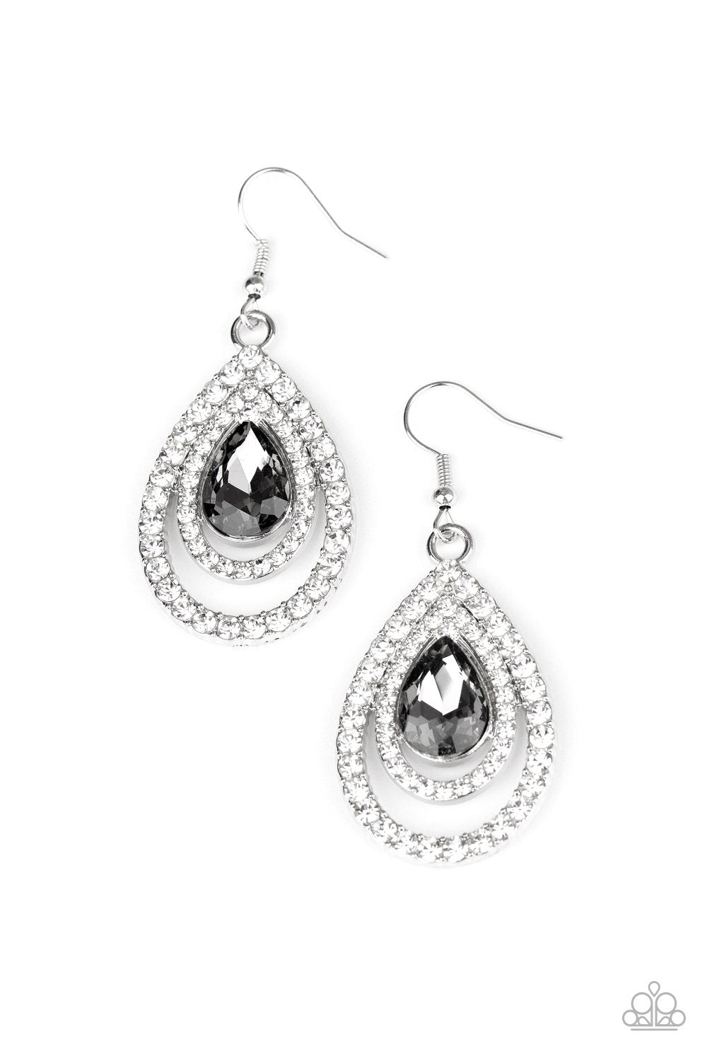 So the Story Glows - Silver Paparazzi Earrings
