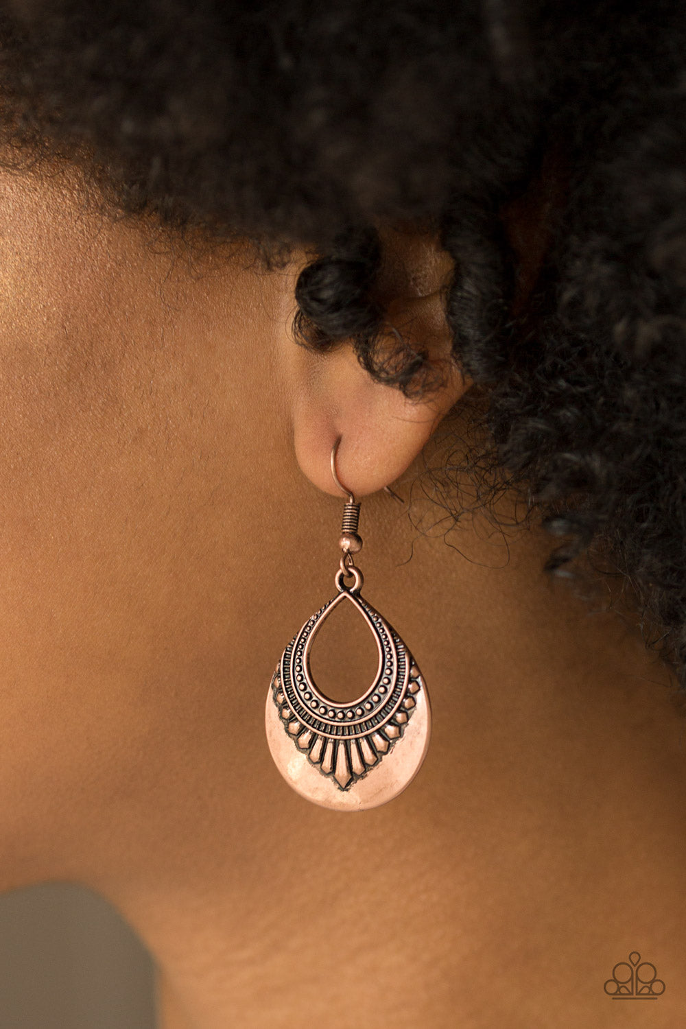 Totally Terrestrial Copper Paparazzi Earrings