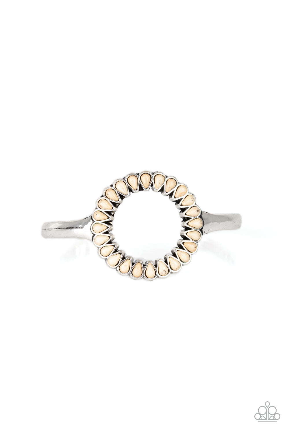 Divinely Desert - White Paparazzi Cuff Bracelet