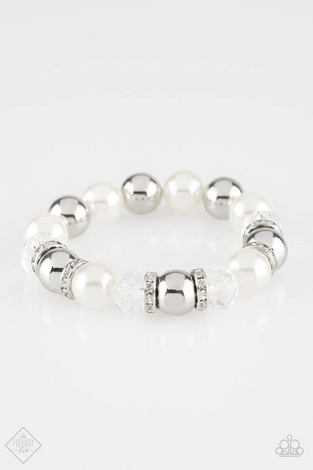 Camera Chic - White Paparazzi Fashion Fix Bracelet