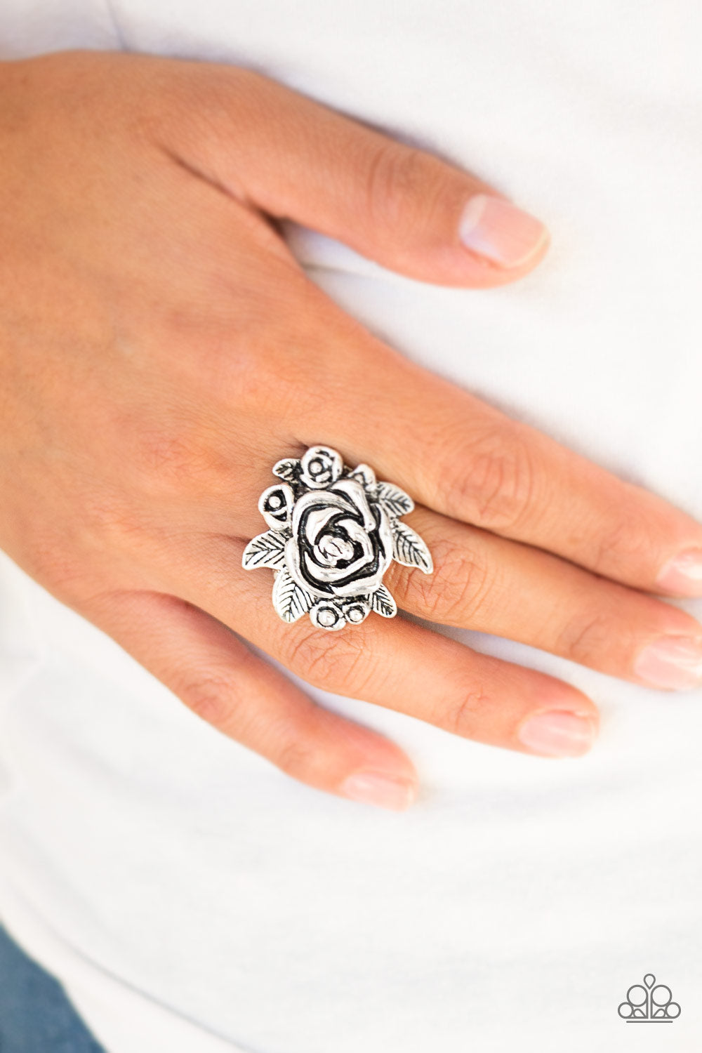 Paparazzi Bouquet Bonanza Silver Ring