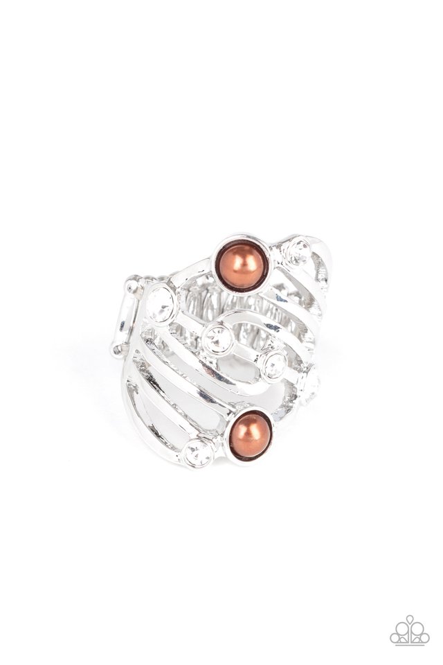 Paparazzi Dancing Diamonds Brown Ring