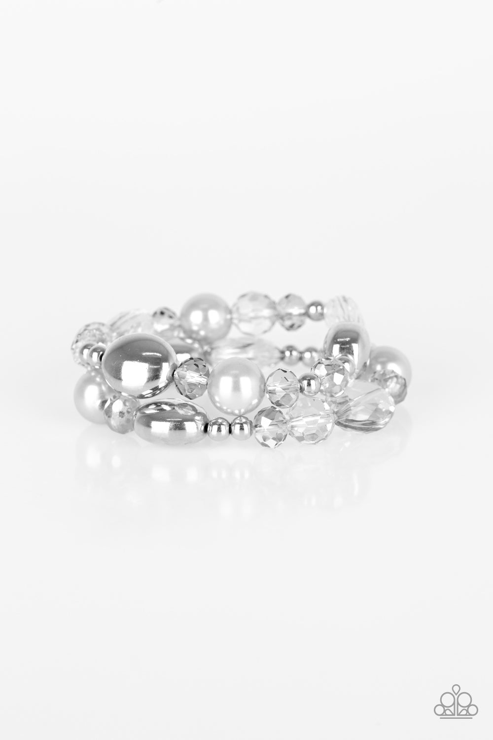 Paparazzi Downtown Dazzle Silver Bracelet
